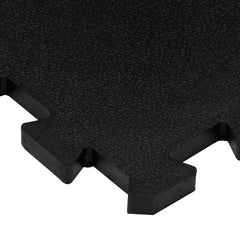 Rubber Floor Tiles 9 pcs Black 16 mm 30x30 cm