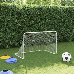 Soccer Goal White 122x81x81 cm Steel