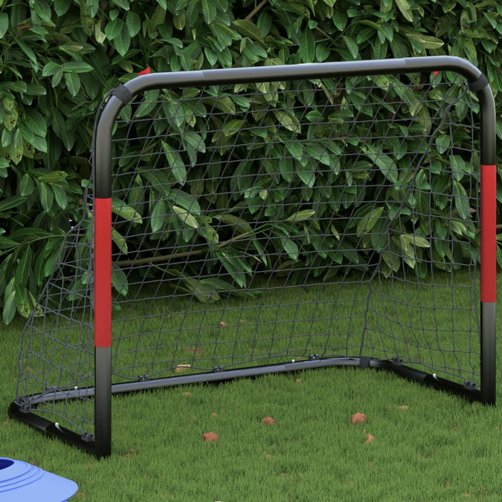 Soccer Goal with Net Red and Black 90x48x71 cm Steel