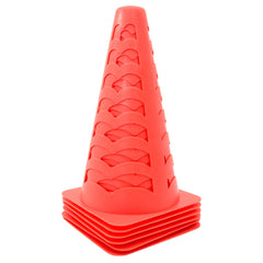 Football Cones 6 pcs Stackable Orange 13x13x22.5 cm