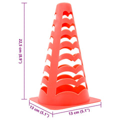 Football Cones 6 pcs Stackable Orange 13x13x22.5 cm