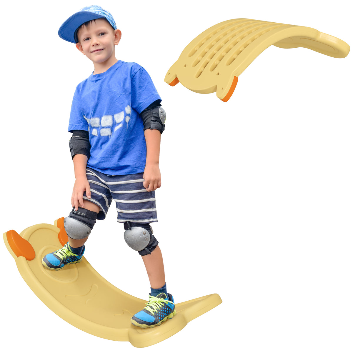 PURE Balance Board for Kids Balance Training & Sensory Play, Yellow