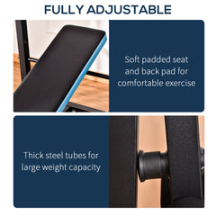 PURE Adjustable Weight Bench with Leg Developer Barbell Rack for Lifting and Strength Training Multifunctional Workout Station for Home Gym Fitness, Black