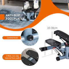 PURE Mini Stepper Step Machine with Resistance Bands and Cushion Mat for Leg Arm Full Body Training Fitness Stair Stepper