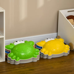 PURE 9PCs Kids Stepping Stones with TPE Anti-Slip Edge, Crab-Designed Balance River Stones, Obstacle Courses, Stackable