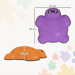 PURE 6-Piece Balance Stepping Stones with Non-Slip Edge, Indoor Outdoor Obstacle Courses for Ages 3-8 Years, Multicoloured