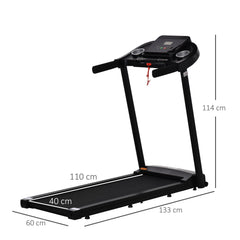 1.5HP Treadmill, 12km/h Electric 1.5HP Motorised Running Machine, w/ 12 Programs, LED Display, for Home Gym Indoor Fitness