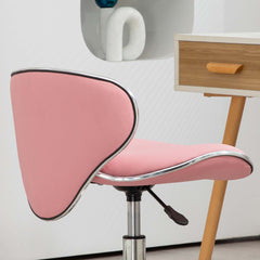 PURE Adjustable Rolling Swivel Beauty Salon Chair, Stool for Spa, Pink