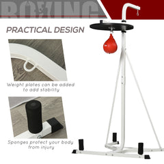 PURE Adjustable Freestanding Speedbag, Punch Bag Hanger, White