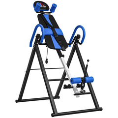 Gravity Inversion Table with Safety Belt Adjustable Hand Stand for Muscle Pain Relief, Blue