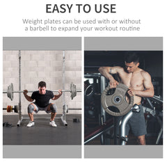 PURE Set of 2 Cast Iron Weight Plates for 2"/5cm Hole Dumbbell Handle Bar, Barbell Weight 2 x 10kg