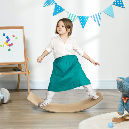 PURE Wooden Balance Board for Children 3-8 Years Old, Natural Tone