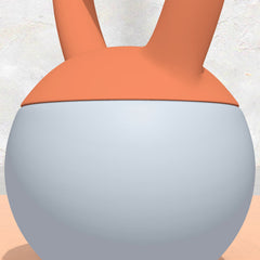 PURE 4KG Soft Kettlebell, Kettlebell with Non-Slip Handle for Home Gym, Weight Lifting, Strength Training, Orange/Grey