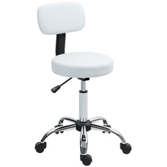 PURE 360° Swivel Seat Salon Stool - White