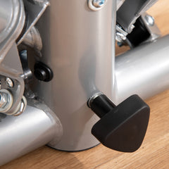 PURE Adjustable Twist Stepper Fitness Step Machine, LCD Screen, Height-Adjust Handlebars, Home Gym, Silver and Black