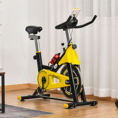 PURE Exercise Bike, with 6kg Flywheel Belt Drive, Adjustable Resistance, LCD Display - Yellow