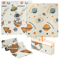 PURE Space-Themed Baby Plat Mat Double Sided, Foldable, Water-Resistant for Outdoor/Indoor, 177 x 146 x 1.5cm
