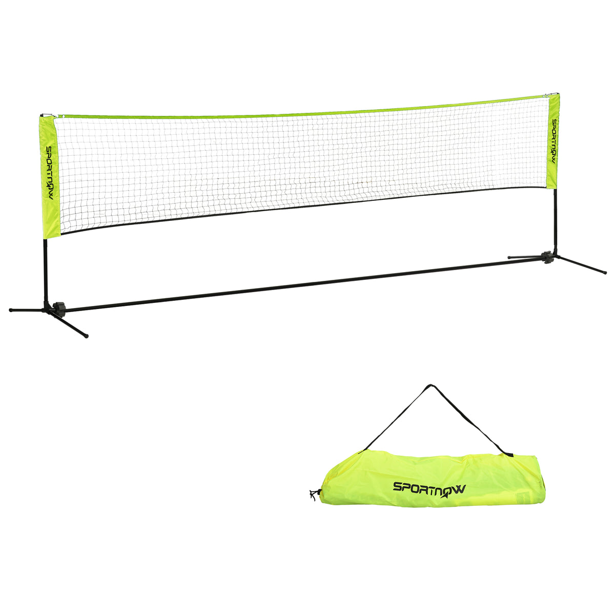 PURE 4m Badminton Net, Height Adjustable Outdoor Sports Net, with Carry Bag, for Tennis, Pickleball, Volleyball