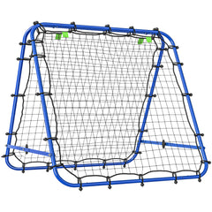 PURE Double Sided Football Rebounder Net, Football Rebound Goal with Five Adjustable Angles, Blue