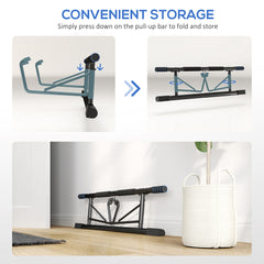 PURE Pull-Up Bar, No-Drilling Chin-Up Bar, Push-Up Stand with Resistance Bands, Padded Handles for Home Gym Exercise