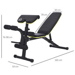 PURE PVC Upholstered Steel Sit-Up/Dumbbell Duo Bench Black