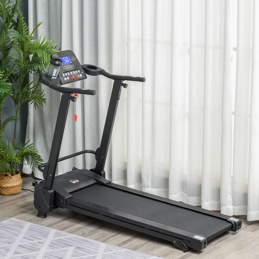 PURE 2.5HP 14Km/h Manual Incline Electric Running Machine Motorized Treadmill Folding, MP3 & USB Player, 12 Preset Programs, 5 Speed Shortcut, w/ WIDE RUNNING BELT, LCD Display, Drink Holders