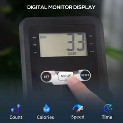 PURE Folding Rowing Machine with 16-Level Adjustable Magnetic Resistance, Aluminium Side Rail, Digital Monitor, Cardio Workout Rower, 130kg Weight Capacity for Home, Gym, Office