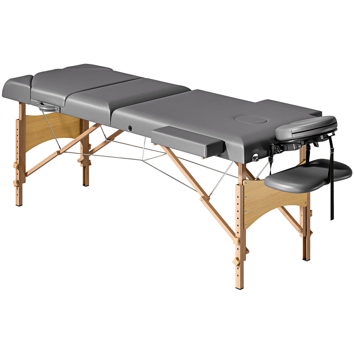 PURE Adjustable Folding Massage Table - Grey