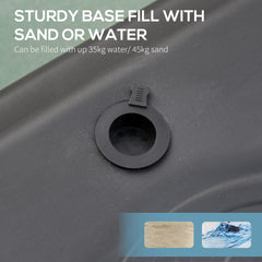 PURE Basketball Hoop Outdoor, Portable Basketball Hoop and Stand with Weighted Base, Portable on Wheels, 1.55-2.1m, for Teens, Juniors, Adults, Black