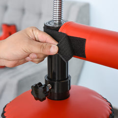 PURE 155-205cm 3-IN-1 Freestanding Boxing Punching Bag Stand, Boxing Speed Trainer with Rotating Flexible Arm, Speed Ball, Fillable Base, Red