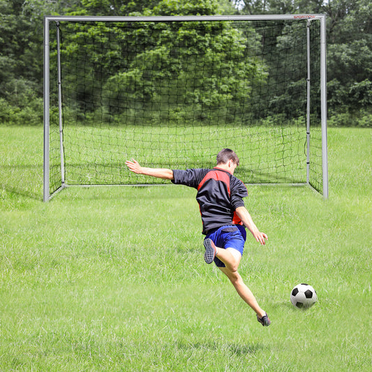 PURE 10ft x 6.5ft Football Goal, Football Net for Garden with Ground Stakes, Quick and Simple Set Up