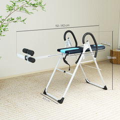 PURE Foldable Gravity Inversion Table Back Therapy Home Fitness Bench Black