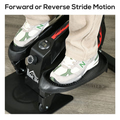 PURE Mini Manual Elliptical Bike, Compact Elliptical Cross Trainer Fitness Workout w/ LCD Monitor, Anti-Slip Pedals, Adjustable Resistance for Home Office