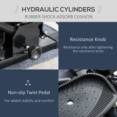 PURE Portable Mini Stepper, Exercise Fitness Machine for Legs Arms Thigh Toner Toning Machine, Stair Steps Workout Training Fitness, w/ Resistance Bands and Floor Mat, Black