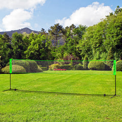PURE Badminton Net Set, Height Adjustable Net for Pickleball, Volleyball, Badminton, with 3 Shuttlecocks, 4 Rackets