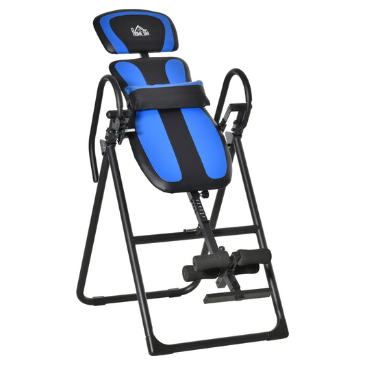 PURE Foldable Gravity Inversion Table, Back Therapy Fitness Bench, with Soft Ankle Cushions, for Home