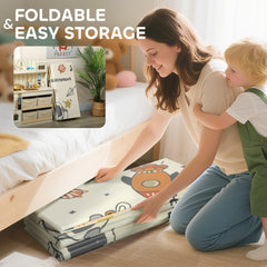 PURE Baby Play Mat, Double Sideded Foldable Kids Crawling Mat, Reversible & Waterproof, Astronaut and Planet