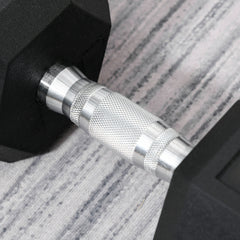 PURE 2x15kg Rubber Hex Dumbbell Portable Hand Weights Dumbbell Home Gym Workout Fitness Hand Dumbbell