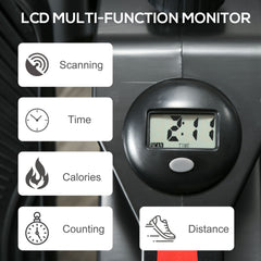 PURE Mini Manual Elliptical Bike, Compact Elliptical Cross Trainer Fitness Workout w/ LCD Monitor, Anti-Slip Pedals, Adjustable Resistance for Home Office