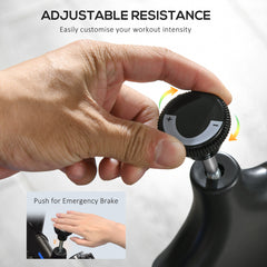 PURE Exercise Bike, Indoor Stationary Bike, Cycling Machine with Adjustable Seat and Resistance for Home Gym Workout, Blue