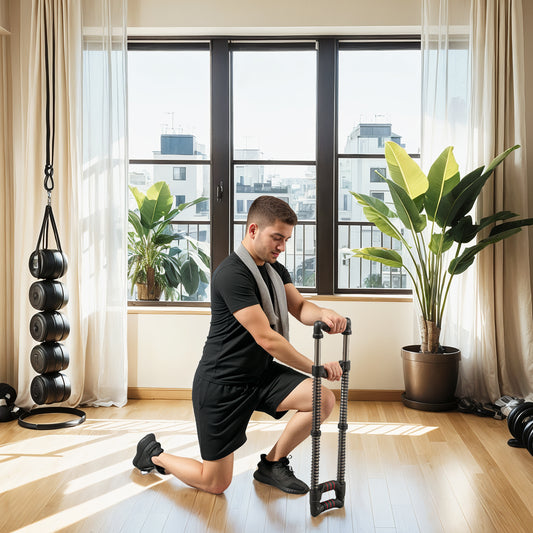 PURE Chest Expander, with 10-50kg Adjustable Resistance, for Home Gym, Office, Travel Workout