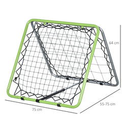 PURE Football Training Net, Soccer Kickback Target Goal Both Side Rebounder Net, Adjustable Angle Goal Training Set for Kids and Children to Practice in Playground, Backyard