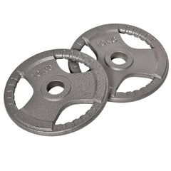 PURE Set of 2 Cast Iron Weight Plates for 2"/5cm Hole Dumbbell Handle Bar, Barbell Weight 2 x 10kg