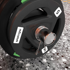 PURE Curl Bar with 30kg Weight Plates, Barbell Bar for 5cm Weight Plates, Home Gym Weight Lifting Bar, 120cm, 58kg