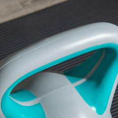 PURE Kettlebell, 10kg Kettle Bells with Handle for Home Gym Weight Lifting and Strength Training, Light Blue and Grey