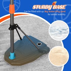 PURE Kids Basketball Hoop and Stand Portable Basketball Stand Set w/ Ball Pump Netting Backboard Adjustable Height from 126 cm to 158 cm