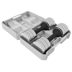 PURE Adjustable Dumbbells Weights Set with Storage Box, 10kg x 2