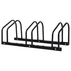 PURE Bike Stand Parking Rack Floor or Wall Mount Bicycle Cycle Storage Locking Stand (3 Racks, Black)