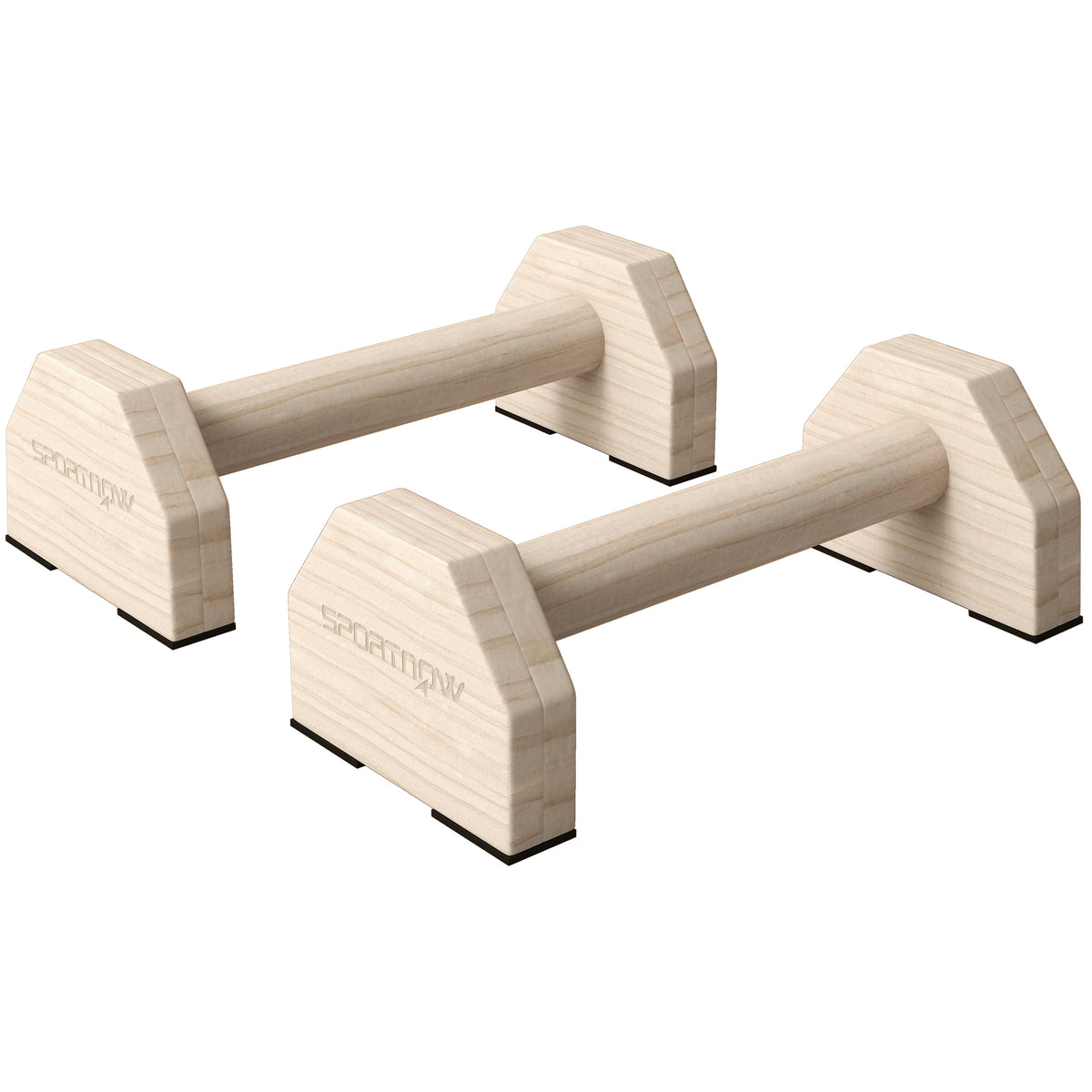 PURE Wooden Parralletes Bars, Push Up Handles with Non-Slip Base, Calisthenics Equipment, for Home Gym, Training