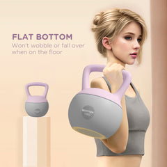 PURE 10KG Soft Kettlebell, Kettlebell with Non-Slip Handle for Home Gym, Weight Lifting, Strength Training, Purple/Grey